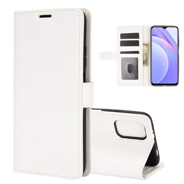 Xiaomi Redmi 9T - Crazy Horse Läder Fodral - Vit
