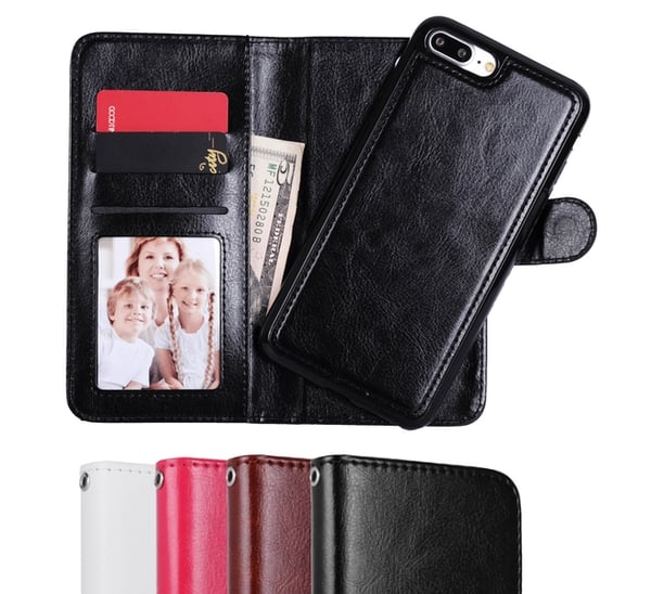 iPhone 7/8 Plus - Fodral / Magnet Skal 2 in 1 - Brun