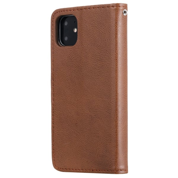 iPhone 11 - Plånboksfodral/Magnet Skal 2in1 - Brun