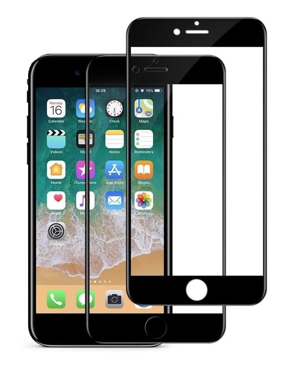 iPhone 6/6S - 2-Pack Heltäckande Härdat Glas - Full Fit