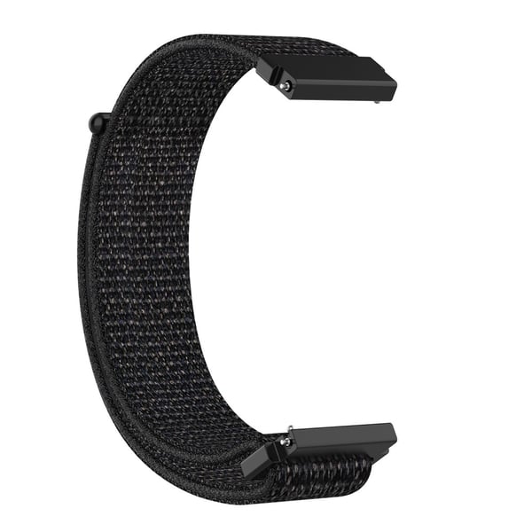 Nylon Armband Med Kardborreband Fäste - Svart (20 mm)