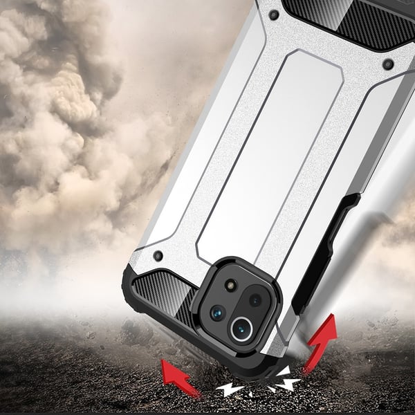 Xiaomi Mi 11 Lite - Shockproof Armor Hybrid Skal - Mörk Blå