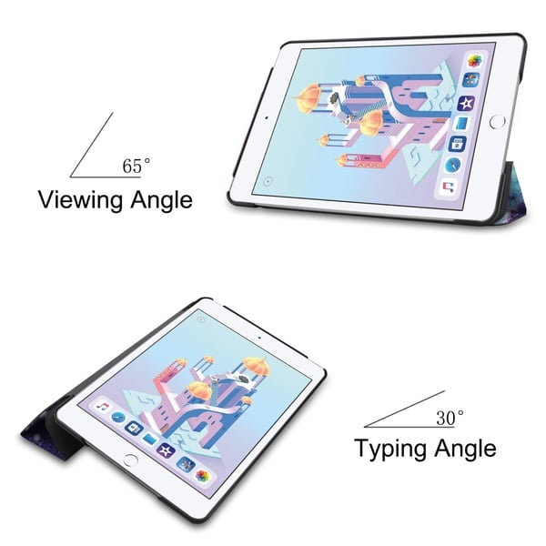 iPad Mini (2019) - Slimfit Tri-Fold Fodral - Cosmic Space
