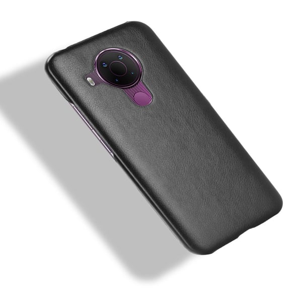 Nokia 5.4 - Läderbelagt Litchi Skal - Svart