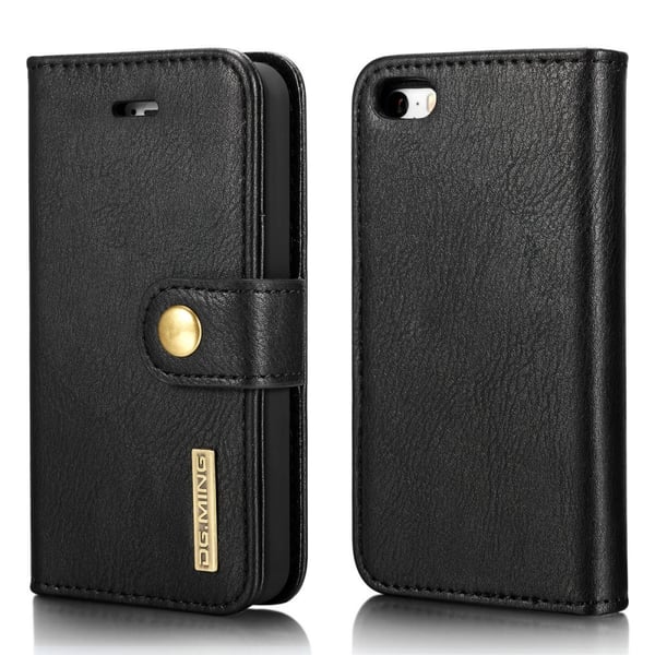 iPhone 5/5S/SE 2016 - DG.MING 2in1 Magnet Fodral - Svart