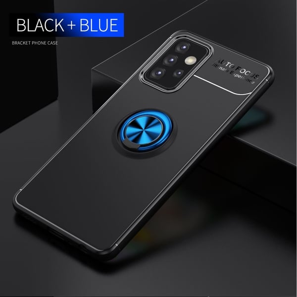 Samsung Galaxy A72 - Ring Skal - Svart/Blå