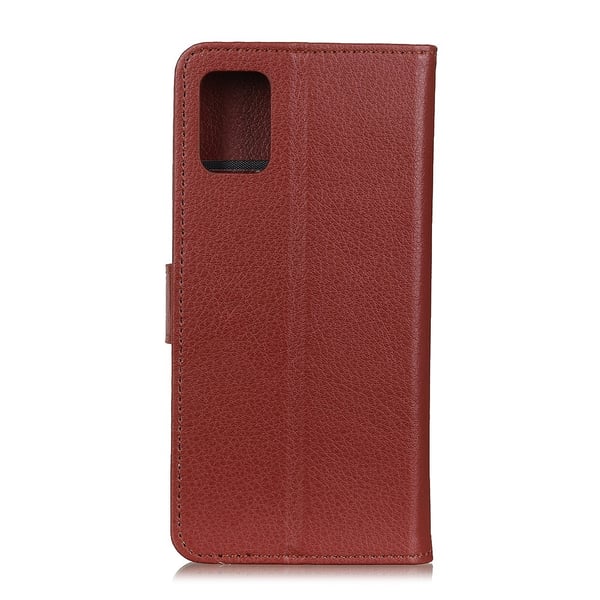 Samsung Galaxy A72 - Litchi Läder Fodral - Brun