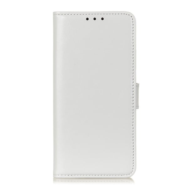 Samsung Galaxy A02s - Crazy Horse Läder Fodral - Vit