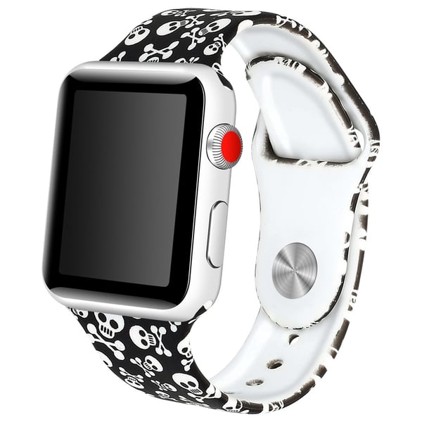 Silikon Armband Apple Watch 42/41/40/38 mm - Döskallar