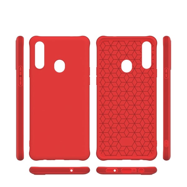 Samsung Galaxy A20s - Shockproof Matt TPU Skal - Röd