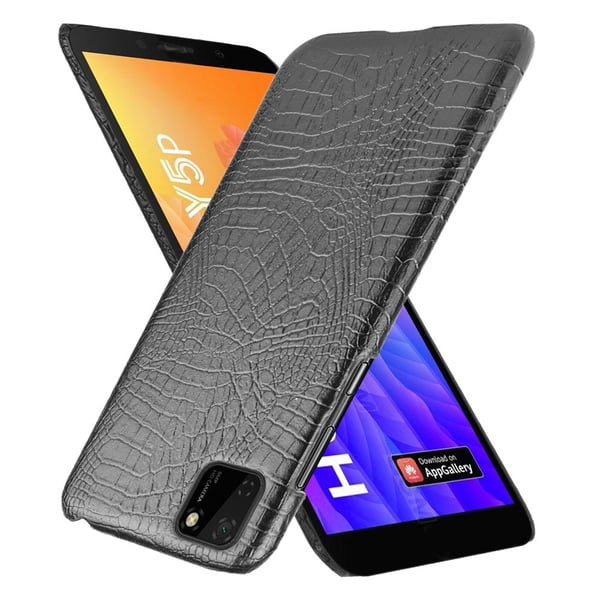 Huawei Y5p - Krokodil Mönster Skal - Svart