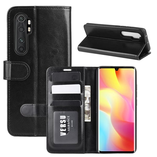 Xiaomi Mi Note 10 Lite - Crazy Horse Plånboksfodral - Svart Xiaomi Mi Note 10 Lite - Crazy Horse Plånboksfodral - Svart