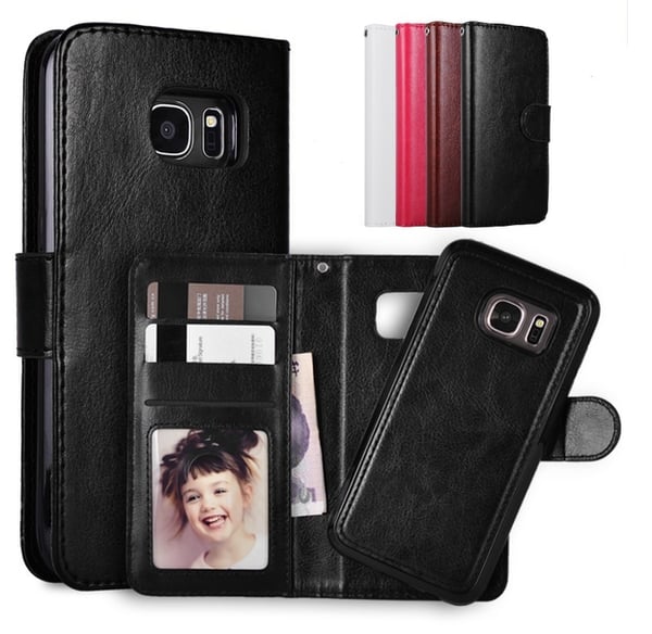 Samsung S8 Plus - Plånboksfodral / Magnet Skal 2 in 1 - Vit