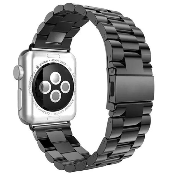 Lyxigt Metallarmband Apple Watch 42/44/45/46/49 mm Svart