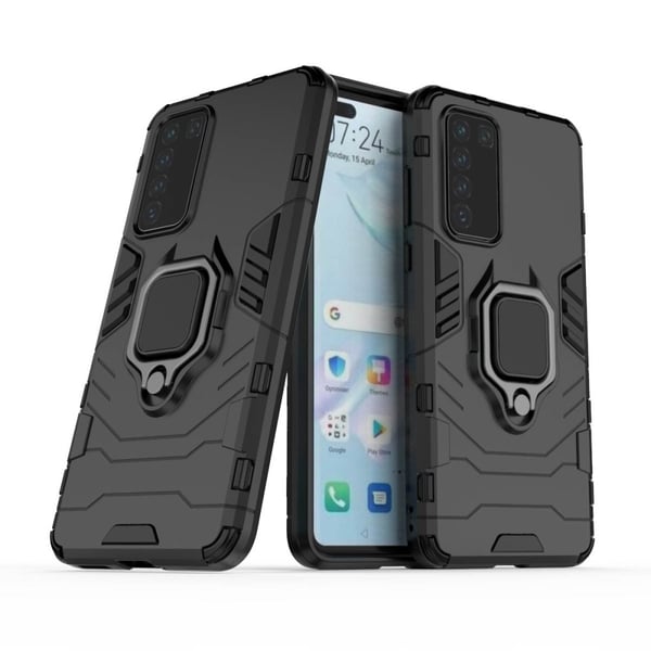 Huawei P40 - Hybrid Ring Skal - Svart Huawei P40 - Hybrid Ring Skal - Svart