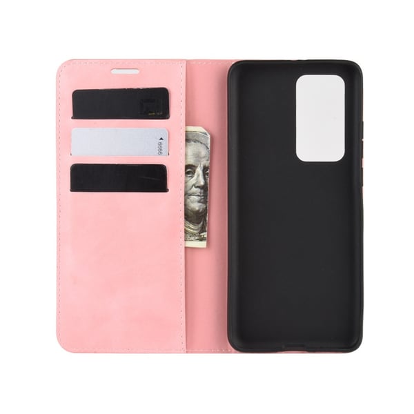 Huawei P40 Pro - Silkeslent Plånboksfodral - Ljus Rosa