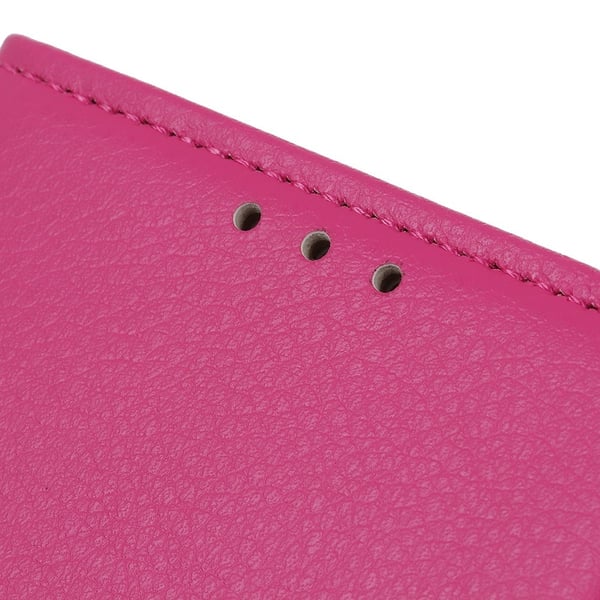 OnePlus 7 - Plånboksfodral Litchi - Rosa
