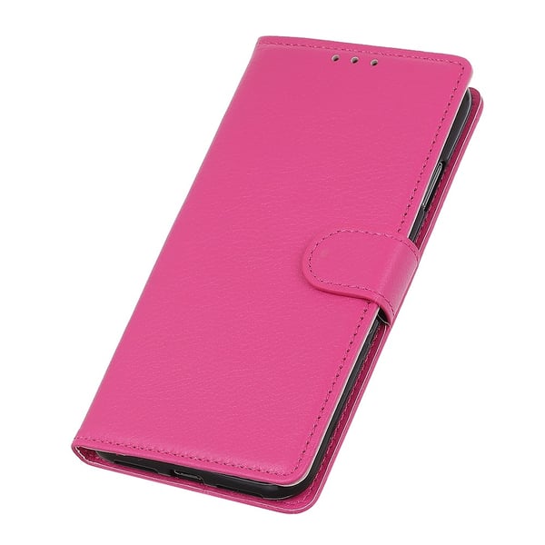 OnePlus 7 - Plånboksfodral Litchi - Rosa