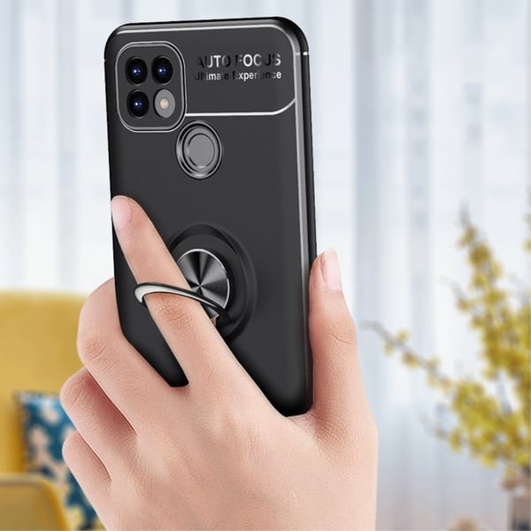 Realme C21 - Ring Skal - Svart/Blå