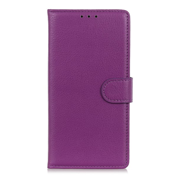 Realme C21 - Litchi Läder Fodral - Lila