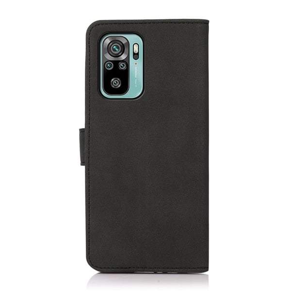 Xiaomi Redmi Note 10S - KHAZNEH Retro Läder Fodral - Svart