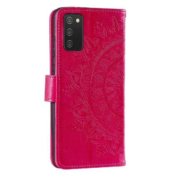 Samsung Galaxy A03s Fodral Mandala Läder Rosa