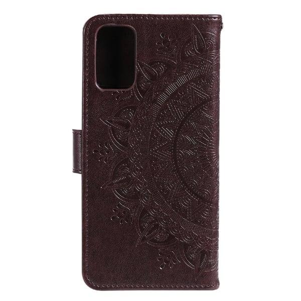 Samsung Galaxy A03s Fodral Mandala Läder Brun