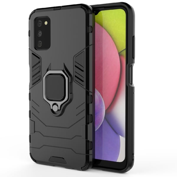 Samsung Galaxy A03s Skal Hybrid Ring Svart