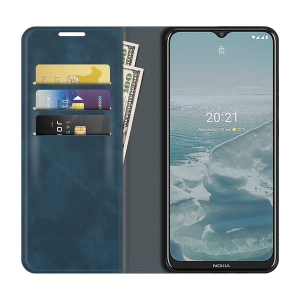 Nokia G10 / G20 Fodral Skin Touch Läder Blå