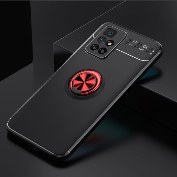 Xiaomi Redmi 10 Skal Ring Hållare Svart/Röd