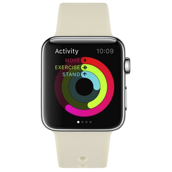 Silikon Armband Apple Watch 42/44/45 mm Beige