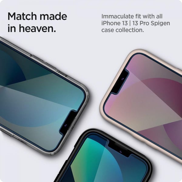 Spigen 14 Plus / iPhone 13 Pro Max "Ez Fit" 2-PACK Skärmskydd Privacy