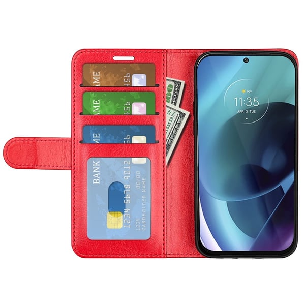 Motorola Moto G71 Fodral Crazy Horse Röd