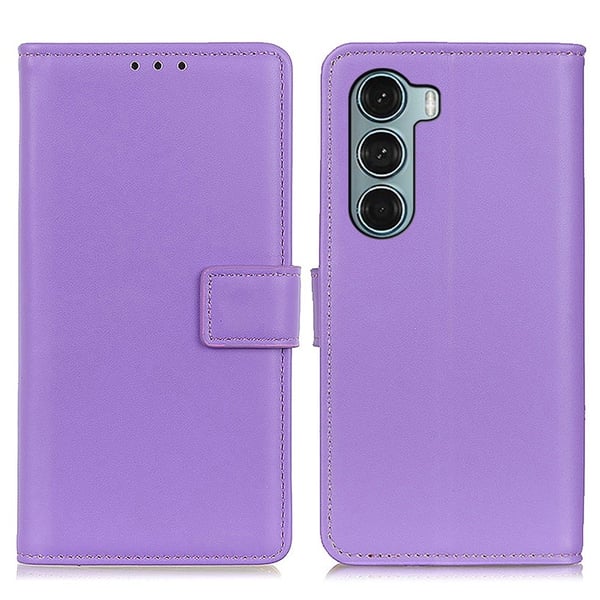 Motorola Moto G200 Fodral Solid Läder Lila Motorola Moto G200 Fodral Solid Läder Lila