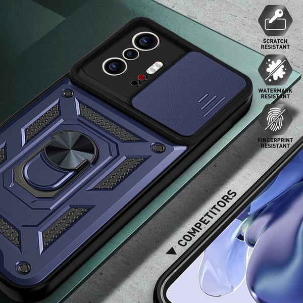 Xiaomi 11T / 11T Pro Skal CamShield Ring Blå