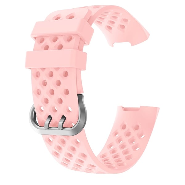Silikon Armband Ihåligt Fitbit Charge 3 / 4 Ljus Rosa Silikon Armband Ihåligt Fitbit Charge 3 / 4 Ljus Rosa
