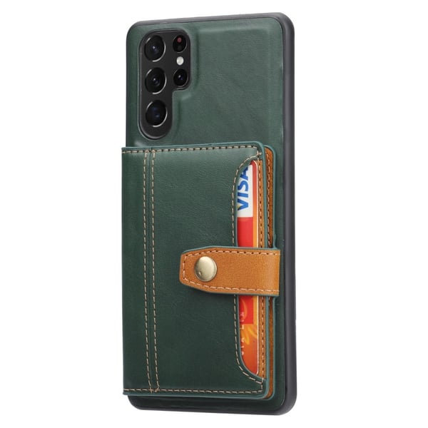 Samsung Galaxy S22 Ultra Skal Med Plånboksfunktion Grön