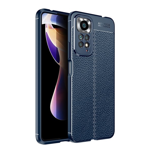 Xiaomi Redmi Note 11 Pro 5G Skal Litchi Textur Blå