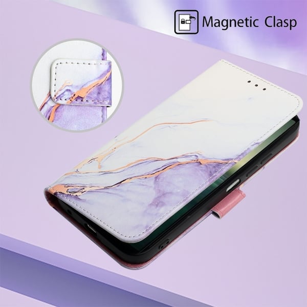 Sony Xperia 1 IV Fodral Marmor Vit/Lila
