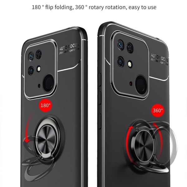 Xiaomi Redmi 10C Skal Ring Svart/Röd