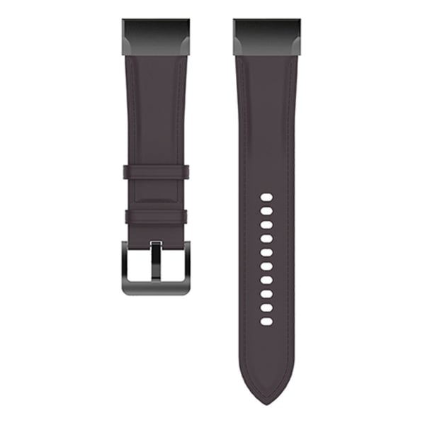 Äkta Läder Armband För Garmin Mörk Brun