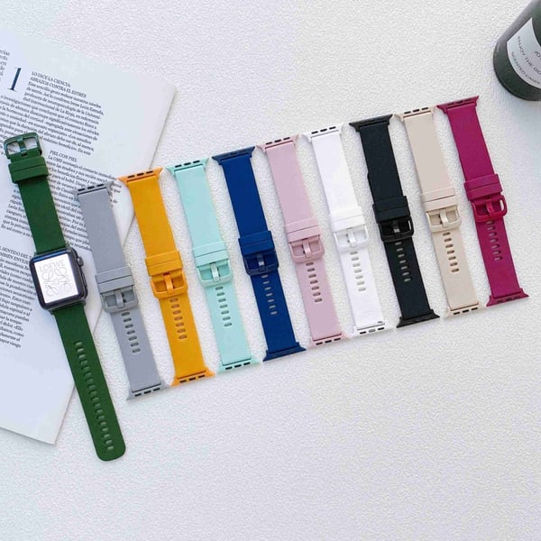 Apple Watch 42/44/45/46/49 mm Armband Silikon Rosa