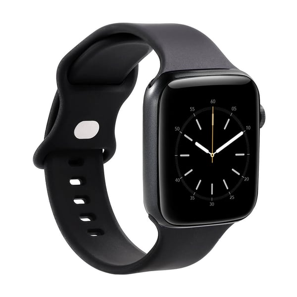 GEAR Klockarmband Silikon Apple Watch 42/44/45/46/49 mm Svart