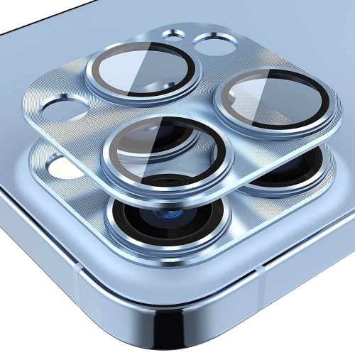 ENKAY iPhone 14 Pro / 14 Pro Max Linsskydd Aluminium Blå
