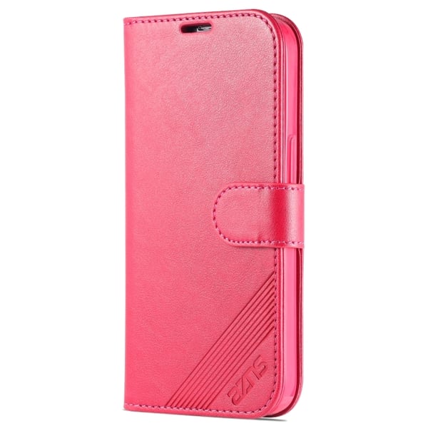 AZNS iPhone 14 Pro Fodral Läder Röd/Rosa