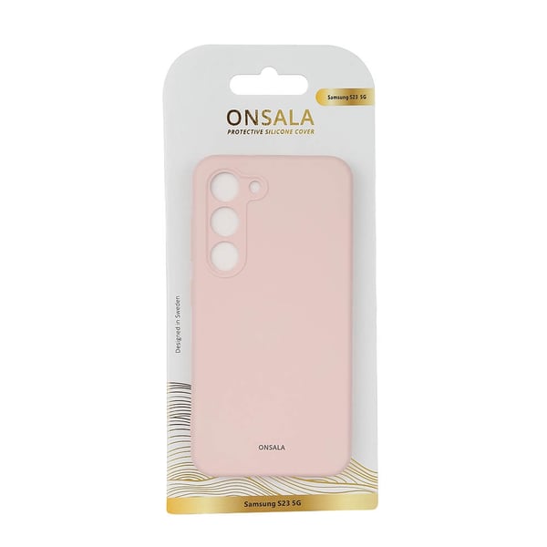 ONSALA Samsung Galaxy S23 Mobilskal Silikon Chalk Pink