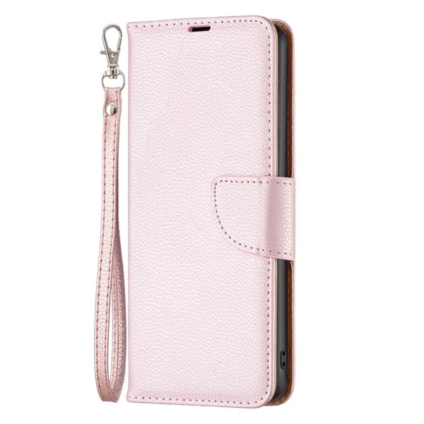 Samsung Galaxy S23 Ultra Fodral Litchi Shark Roséguld