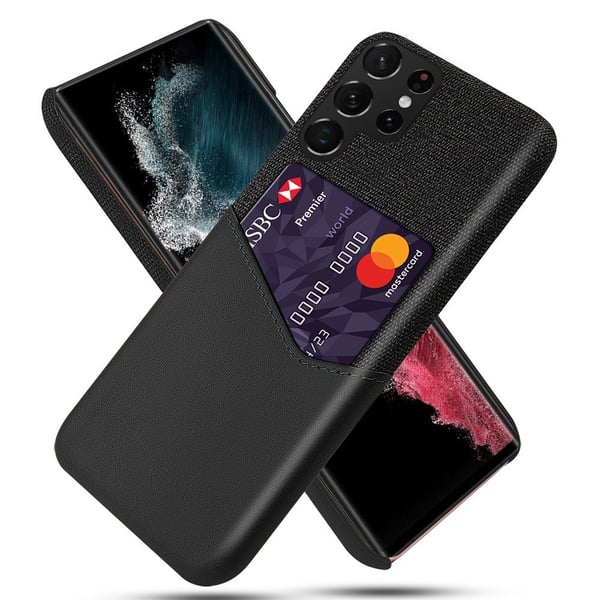 KSQ Samsung Galaxy S23 Ultra Skal Med Kortfack Svart