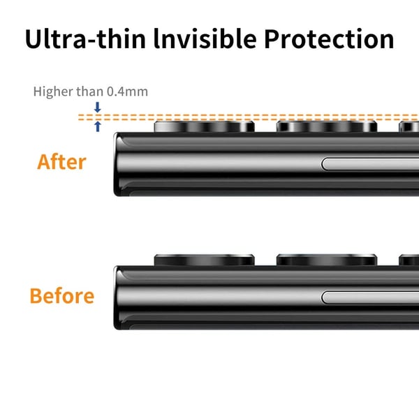 ENKAY Samsung Galaxy S23 Ultra Linsskydd Härdat Glas Svart