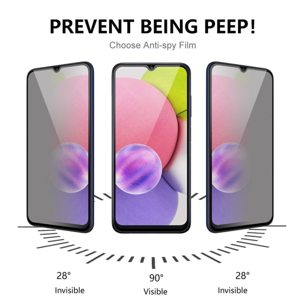 ENKAY Galaxy A14 4G/5G Skärmskydd Heltäckande Härdat Glas Privacy